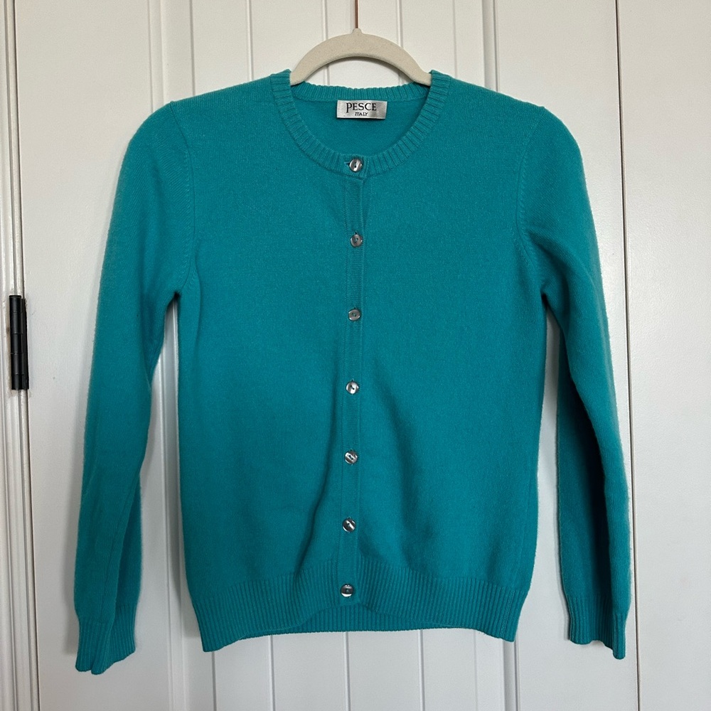 Teal Women's Cardigan Sweater